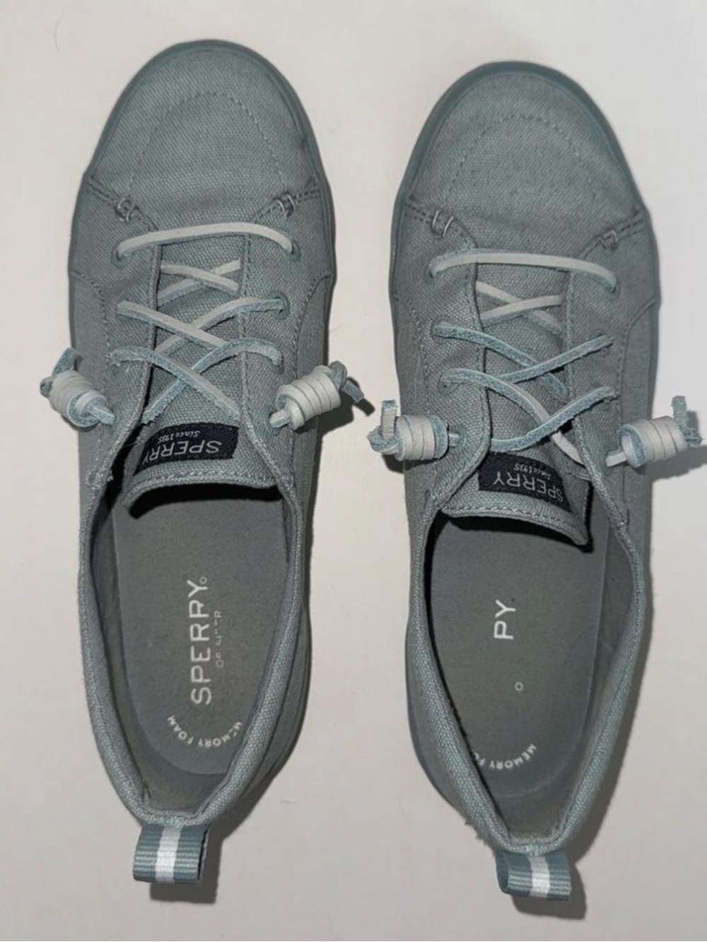 Sperry Women's Pale Blue Canvas Boat Sneaker